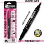 Zebrite Double Ended Highlighter - Pink Carded: G T Luscombe