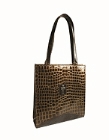 Purse with Silver Cross Crock Embossed Large Brown Bible Cover: Christian Art Gifts